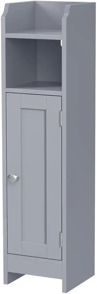 Höffner Bad-Hochschrank   ¦ grau ¦ Maße (cm): B: 18 H: 80
