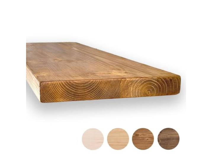 MoonTree Rustikales schwebendes Regal, 110 cm x 30 cm x 4.4 cm, dunkle Eichenoptik