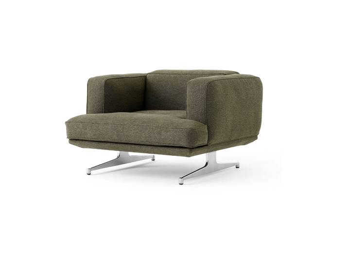 &Tradition Fauteuil Inland AV21 Argile 0014 - aluminium poli