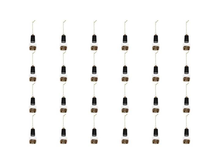 Weihnachtskugeln 24er-Set Form Nagellack - Farbe: gold - Material: Glas - 1376