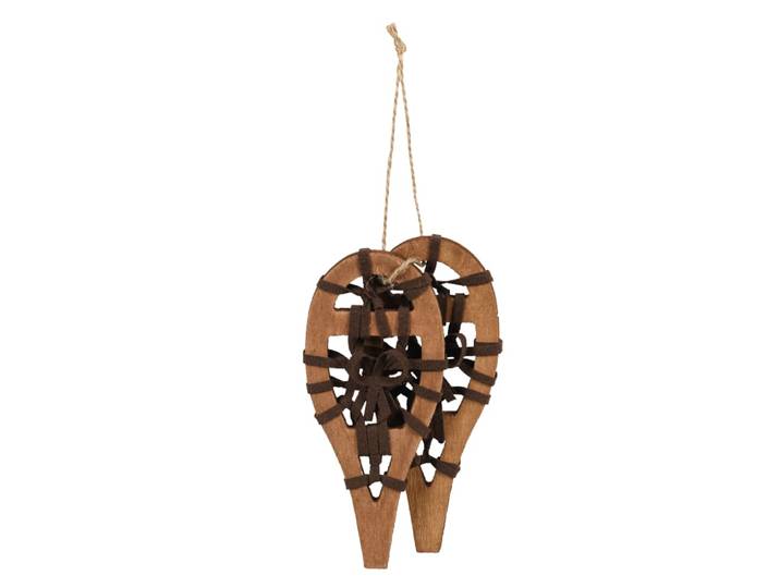 Weihnachtsanhänger Schneeschuh aus Holz
