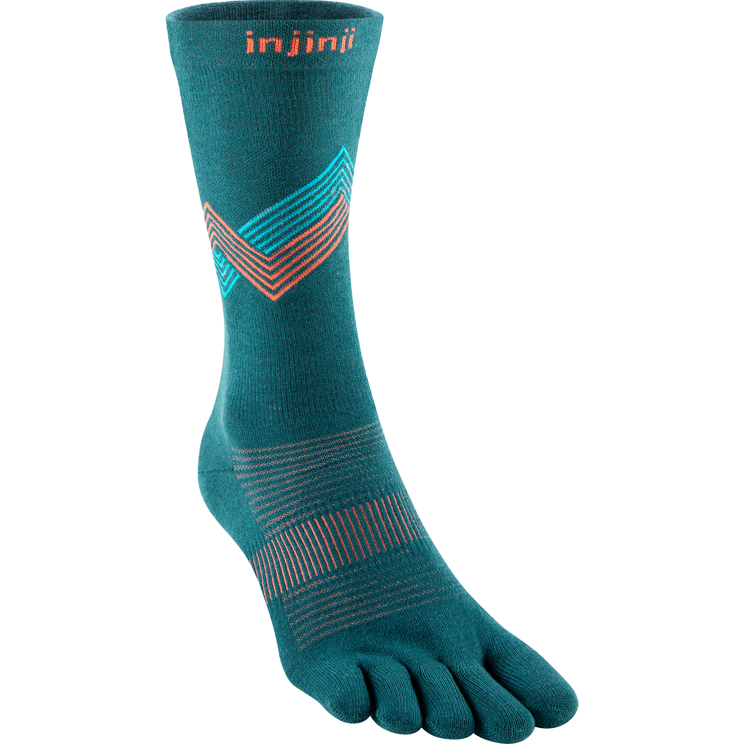 Injinji Run Lightweight Crew Laufsocken tuerkis Größe 37 Trailrunning | Laufen Elastisch