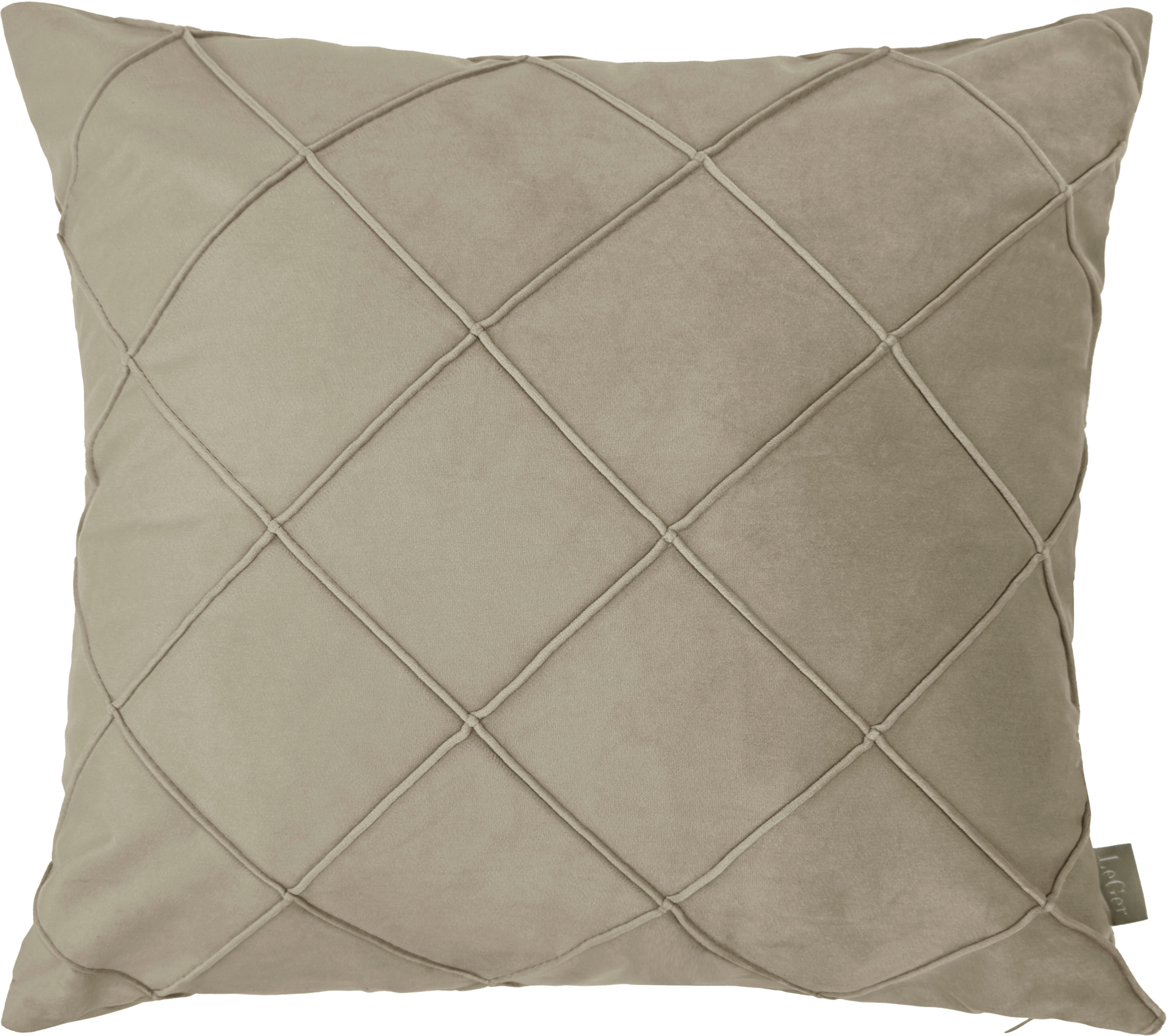 Dekokissen "LADINA", beige (sand beige, unifarben), B:50cm H:50cm L:50cm, Polyester, LEGER HOME BY LENA GERCKE, Dekokissen_Sitzkissen_Kissenhüllen, Dekokissen, Kissenhülle o. Füllung, 1 Stk 50x50 - Bestseller mit 5 Sternebewertung