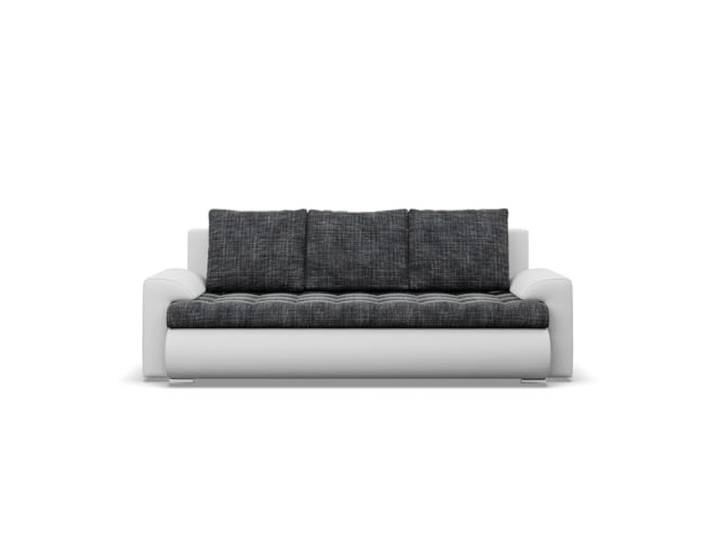 Mebligo Sofa 3-Sitzer FORESTA mit Schlaffunktion, Dunkelgrau + Weiß