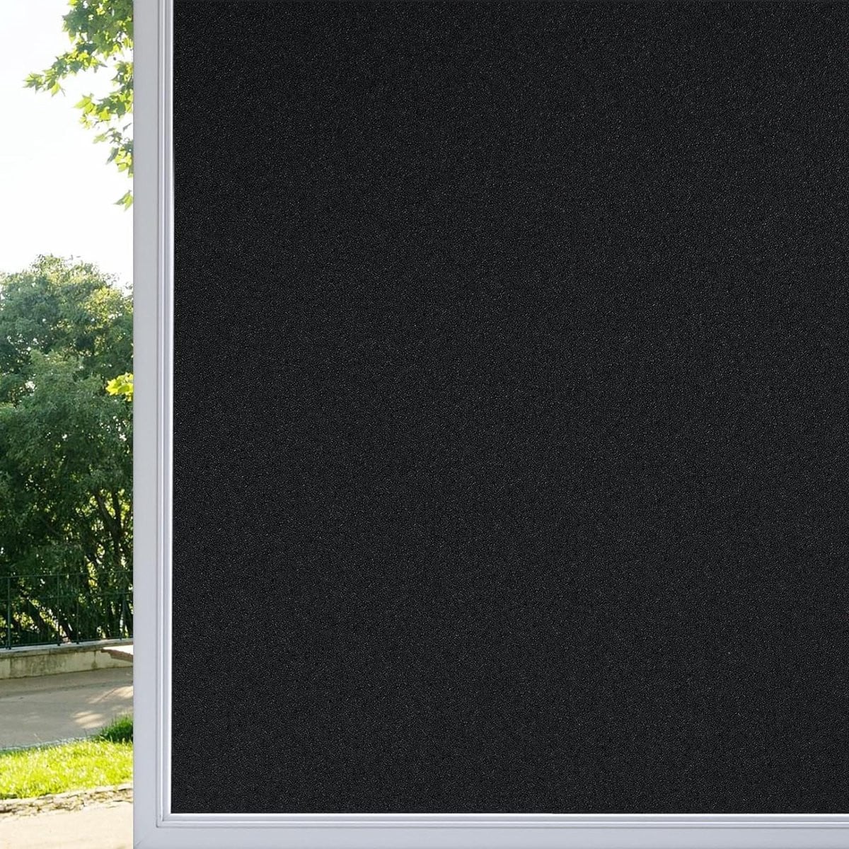 Zwarte verduisterende raamfolie voor privacy zonder lijm - 60 x 400 cm