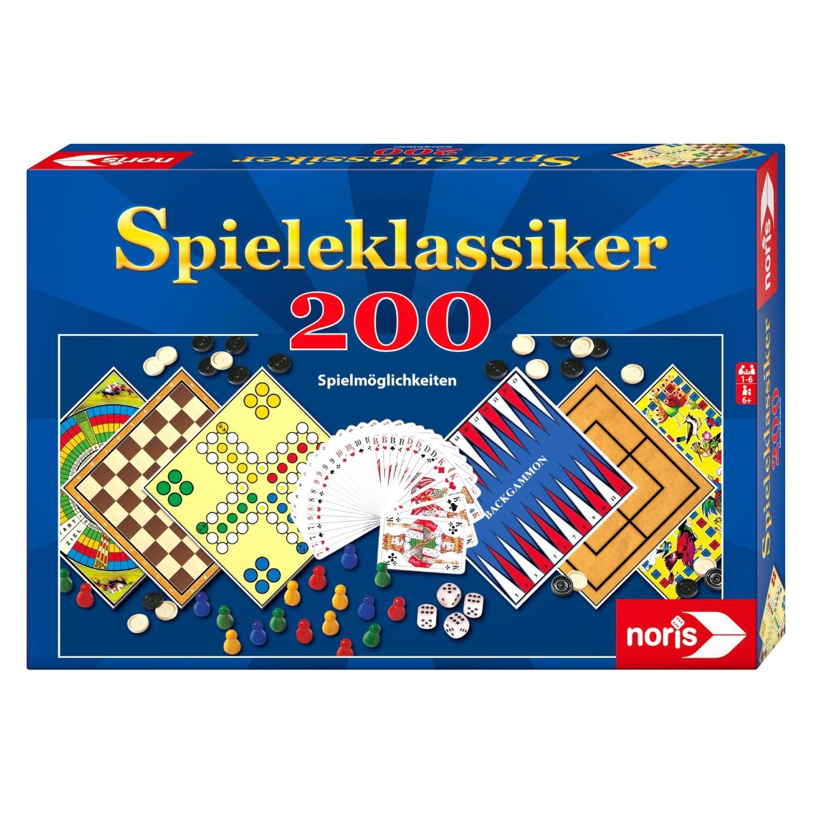 Noris Spieleklassiker 200 Spielmöglichkeiten (1 - 6 Spieler) (606111687)