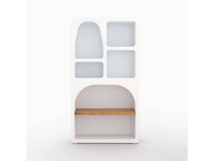 Bibliothèque en plâtre blanc cassé - Fira - Maison Pavane