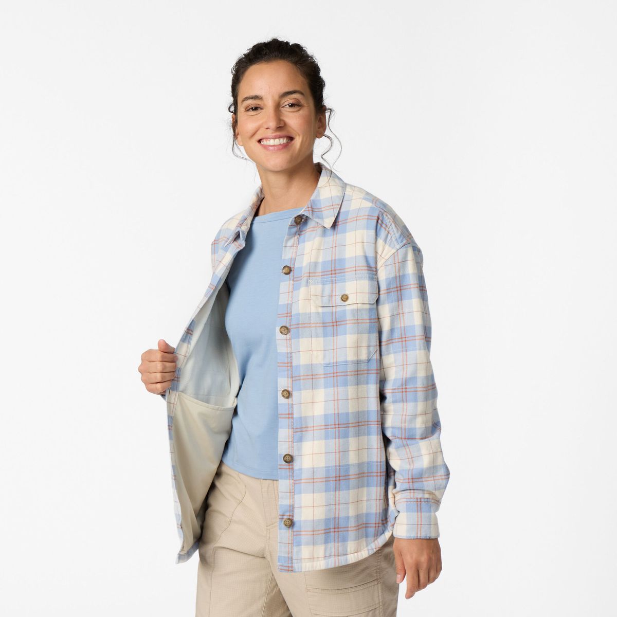 Royal Robbins W Vista Flannel Shacket rain alpine pld (737) XS Y14500032737XS