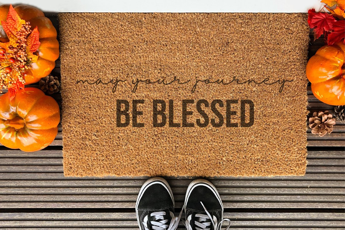 Laser Point Ingangsmat May Your Journey Be Blessed 60 x 40 cm