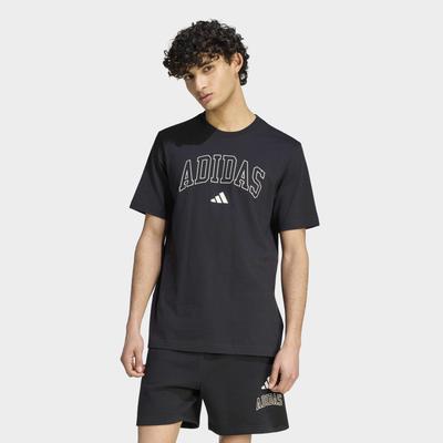 T-Shirt ADIDAS SPORTSWEAR "COLLEGIATE LINEAGE GRAFIK", Herren, Gr. XXL, schwarz, Obermaterial: 100% Baumwolle, normal, Rundhals, Shirts T-Shirt