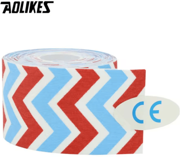 Inspire Picks AOLIKES Kinesiology Tape 5CM Waterproof Cotton Sports Tape With Printed Design For Muscle Support & Athletic Performan neon