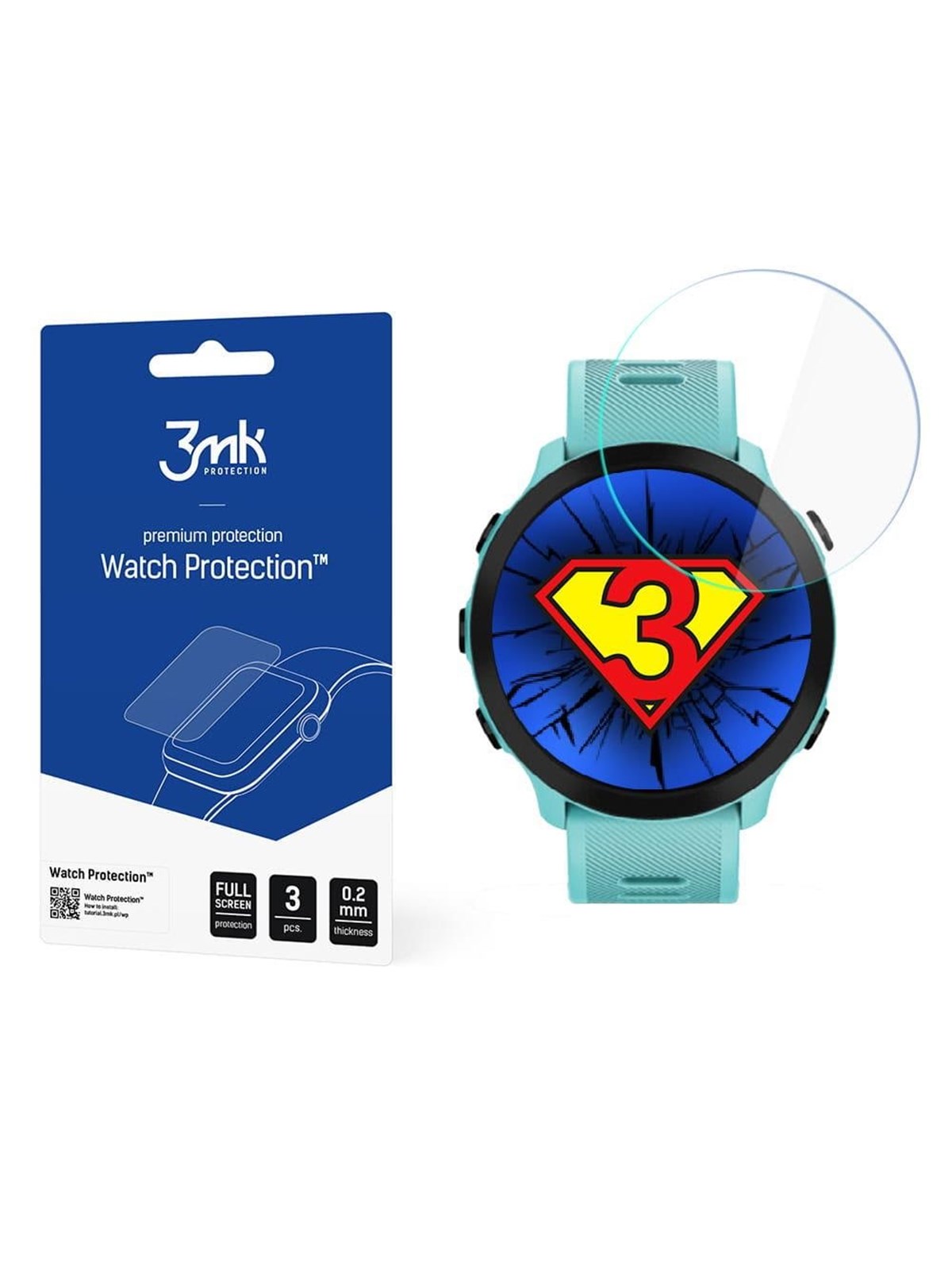3mk Garmin Forerunner 55 - Watch Protection v. FlexibleGlass Lite