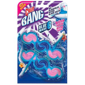 Cillit-Bang WC-Duftspüler 6 in 1, Blüten Frische, Blauspüler, Einhänger mit Stein, 2 Stück