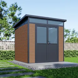 Weide Weide Aluminium & Wpc Gartenhaus 218X218 Cm Teak