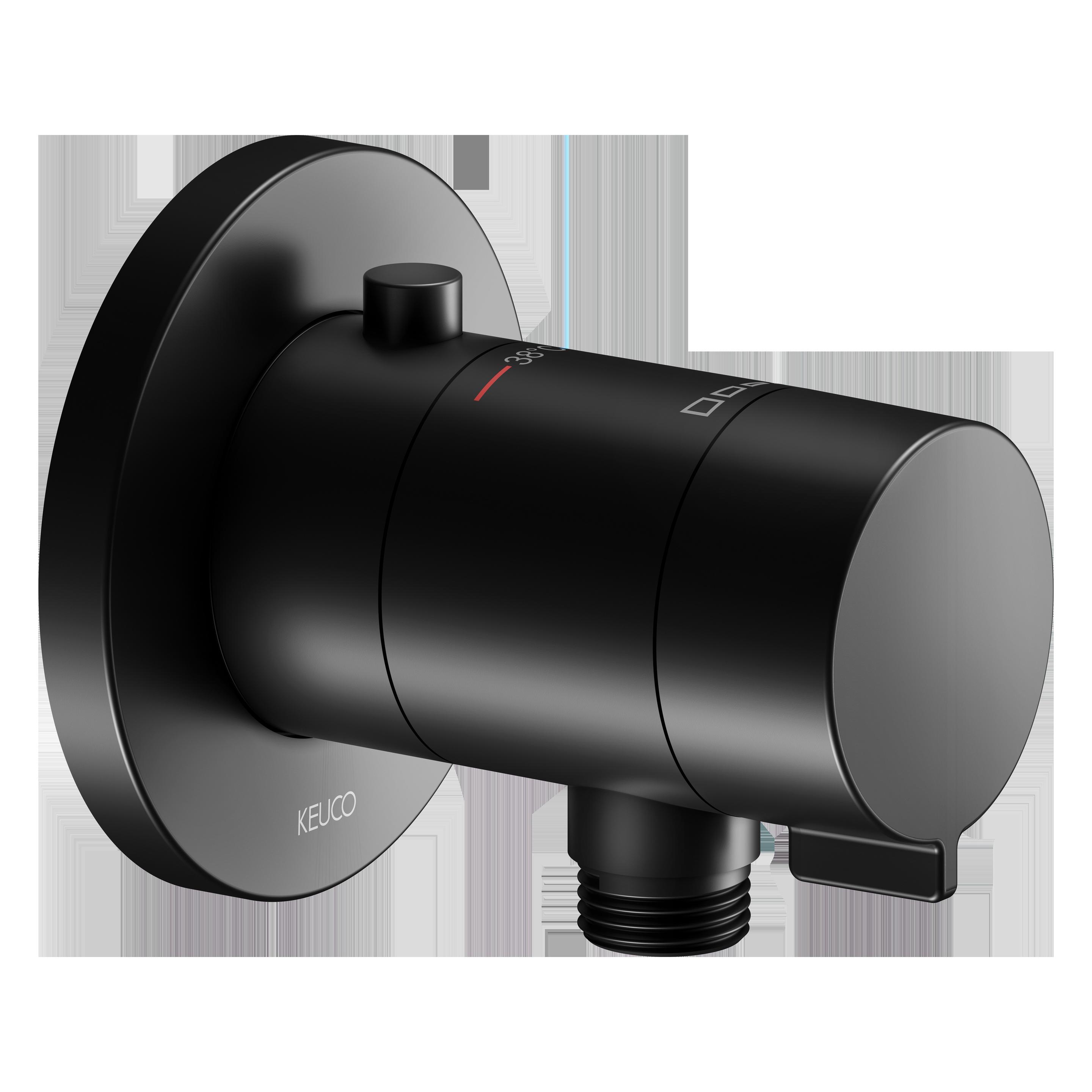 Keuco Thermostat-Brausemischer IXMO solo UP m Schlauchans. Ros rund sw ma (59554370001)