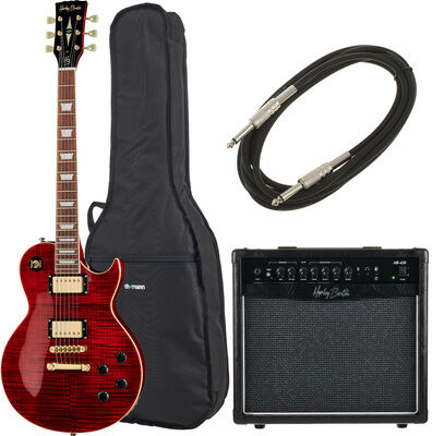 Harley Benton SC-550 II BCF Bundle Black Cherry Flame Gloss