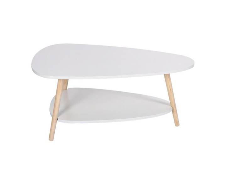 Table basse - OHMG Design - Ovale - Blanc - 90x60x40cm - Style Scandinave Moderne