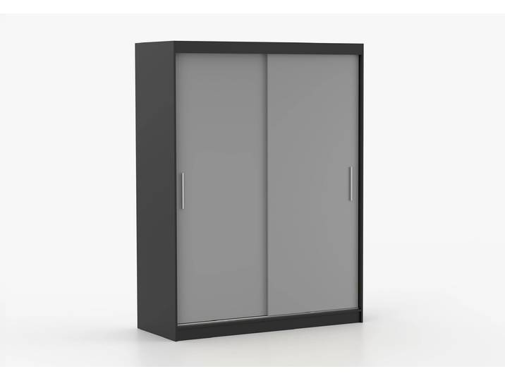 Schwebetürenschrank VISTA 04 150 cm Schwarz Grau Ohne LED-Beleuchtung