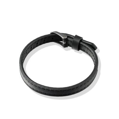 Armband "Schmuck Geschenk Kupfer Polyurethan Armschmuck Armkette", schwarz (silberfarben, schwarz), ANISTON JEWELRY & WATCHES, Armbänder, Damen, 20,5cm, Kupfer Polyurethan, Kupfer, Polyurethan, Armband, Made in Germany