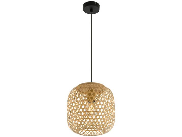 Globo Hängeleuchte Mirena, Naturfarben, Naturmaterialien, Wiener Geflecht, 135 cm, Lampen & Leuchten, Innenbeleuchtung, Hängeleuchten, Pendelleuchten