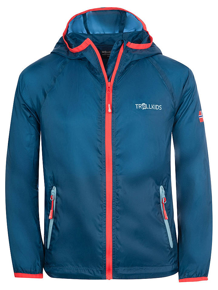 Trollkids Windbreaker "Fjell" in Blau - 98