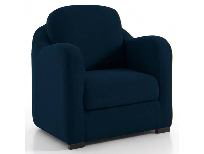 IBIZA - Fauteuil cabriolet - Velours, Bleu marine