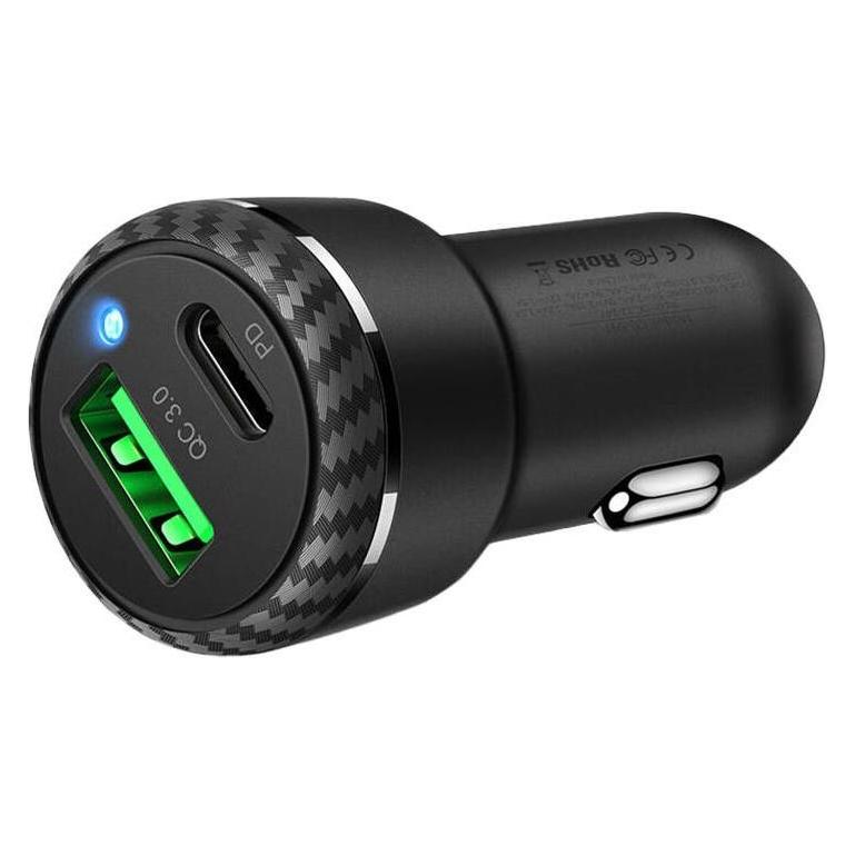 Mcdodo CC-5970 car charger, USB USB-C 38W (black) (CC-5970)