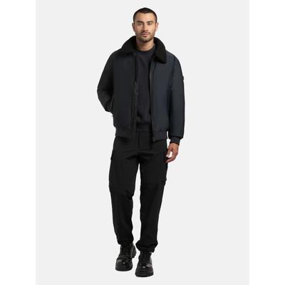 Outdoorjacke KHUJO "Ginster", Herren, Gr. S (48), schwarz (grau), Obermaterial: 83% Polyester, 17% Elasthan. Innenfutter: 100% Nylon. Wattierung: 100% Polyester, regular fit hüftbedeckend, Ärmel ohne Ärmelschlitz Rippbündchen, Jacken Outdoorjacke,...