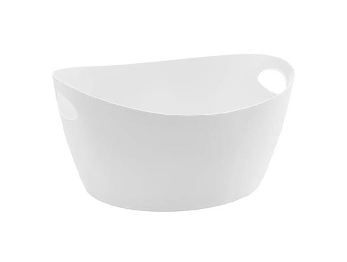 Koziol BOTTICHELLI L & XL Zuber 15 & 28 Liter Wanne Wäschekorb Aufbewahrung hochwertiger Kunststoff, robust, ineinander stapelbar Haushalt Bad Küche Kinderzimmer (Recycled White, L 15l)