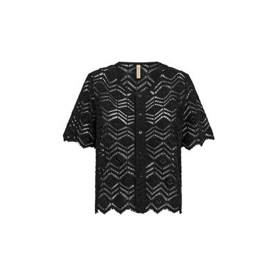 Cardigan SOYACONCEPT "Soya Concept Cardigan SC-RUSLA 3", Damen, Gr. M, schwarz (9999 schwarz), Obermaterial: 100% Baumwolle, Strickjacken