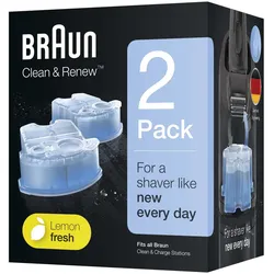 BRAUN Clean & Renew CCR 2 Reinigungskartuschen für Rasierer