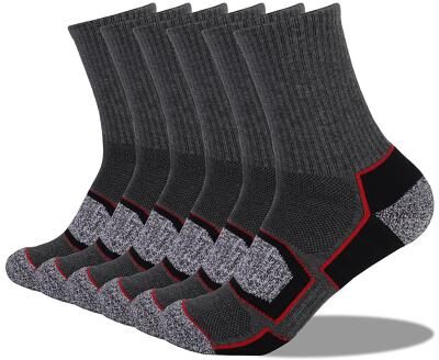 LightInthebox Men's 6 Pairs Socks Crew Socks Hosiery WhiteBlack Light gray dark gray Color Cotton Winter Autumn / Fall
