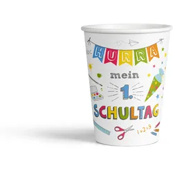Pappbecher-Set HURRA SCHULE (BHT 7x8,50x7 cm) - BHT 7x8,50x7 cm