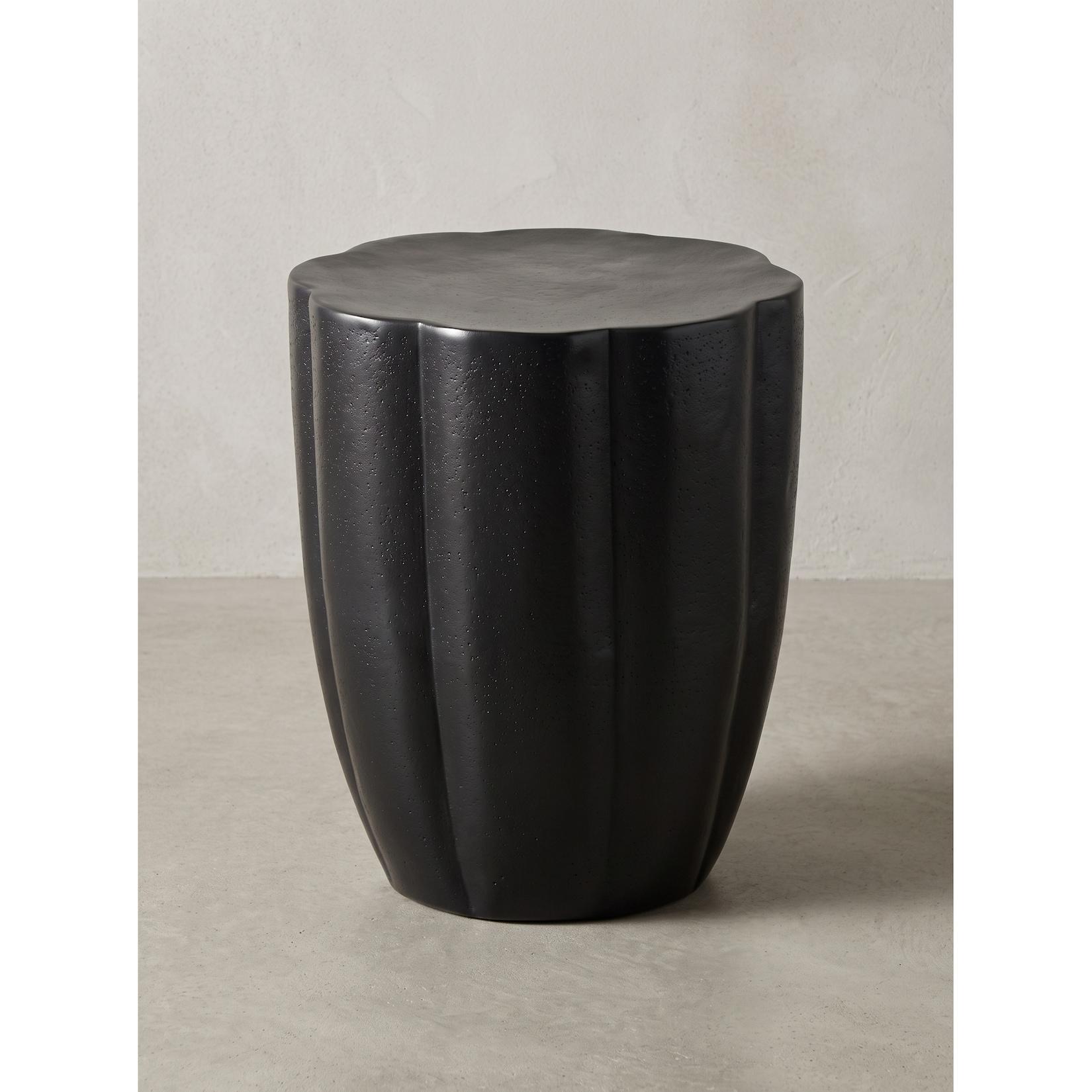 Beistelltisch Aluminium Schwarz Ø 41x50 cm - BLANES Kadima Design