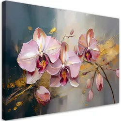 WANDBILD rosa orchideen blumen glamour