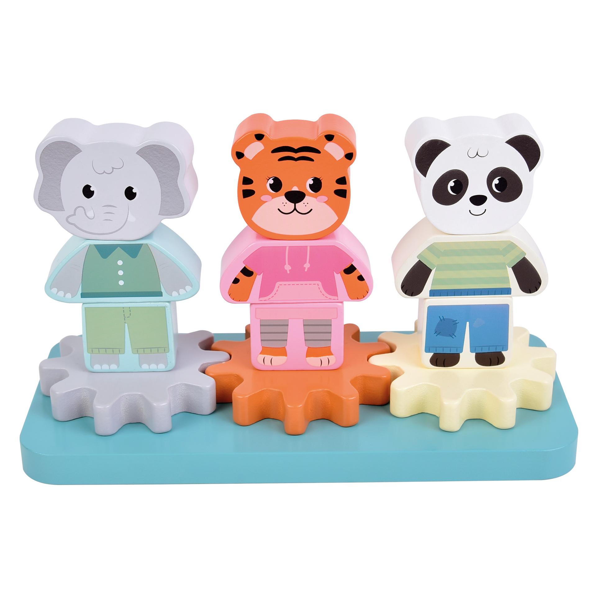 small foot Stapelspiel mit Zahnrad "Jungle Friends" (12762)