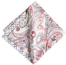 C&F Home "20"" x 20"" Claiborne Napkin Set of 6 Red and Blue Paisley Pattern Cotton Machine Washable - 20"" x 20"""