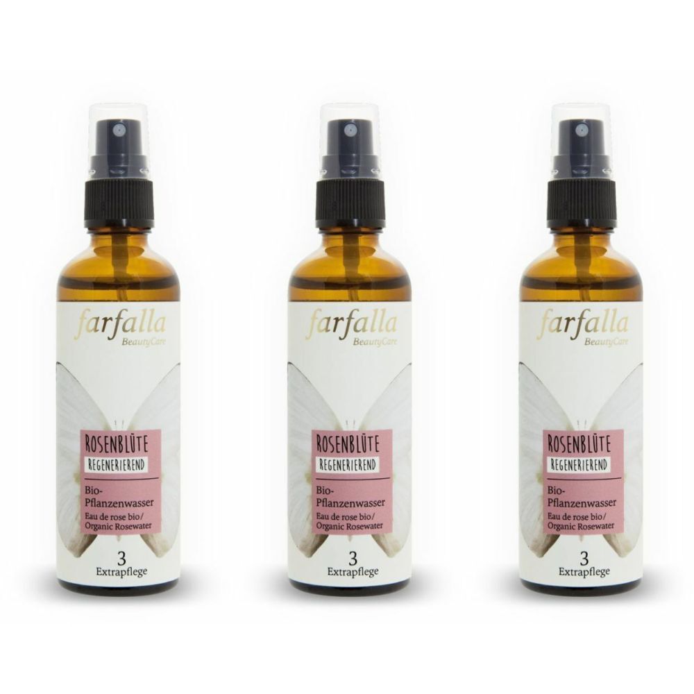 Farfalla Bio-Pflanzenwasser Rosenblüte Spr 75 ml x3 3x75 Spray
