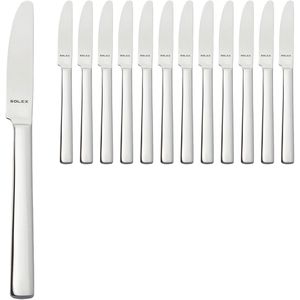 Solex Tafelmesser Maya 122694, Wellenschliff, 23,8 cm, Edelstahl 18/10, silber poliert, 12 Stück