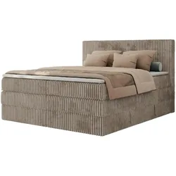 Boxspringbett mit Bettkasten  ¦ braun ¦ Maße (cm): B: 186 H: 119