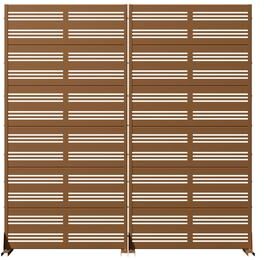 Dovelina Outdoor Privacy Screen Metal Privacy Screen Panel Free Standing