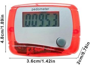 Smart Shopping Spot ActiveStep Digital Pedometer Pocket Step Counter For Walking Running & Hiking red