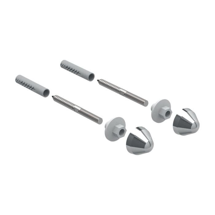 Geberit Befestigungsset mit Kunststoff-Abdeckkappe, für Urinal, chrom
