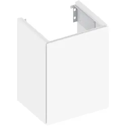 KEUCO X-LINE Waschtischunterschrank, 1-türig, Anschlag links, 460x605x380mm, 33122300001, Korpus/Front: Weiß Dekor matt / Weiß Glas