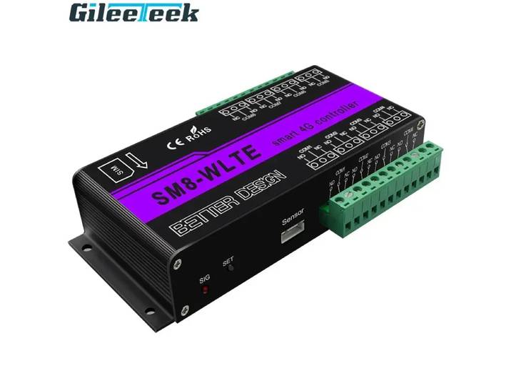 SM8-WLTE SMS 4G GSM Module de commutation de relais sans fil commutateur de relais GSM vie intelligente Module de relais 4G pour le contrôle du moteur d'ouvre-porte