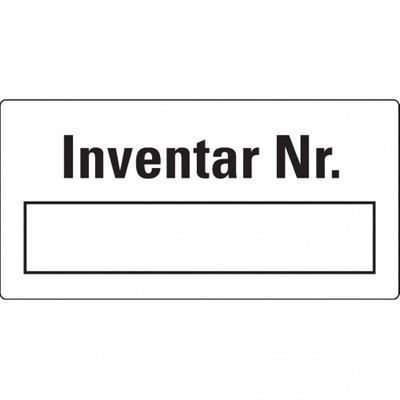 Dreifke® Inventaretikett Inventar-Nr., mit Beschriftungsfeld, weiß, ökologische Folie, 40x20mm, 16/Bogen