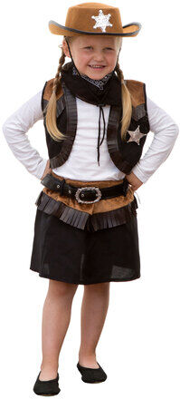 Kinderkostüm "Cowgirl", schwarz/braun