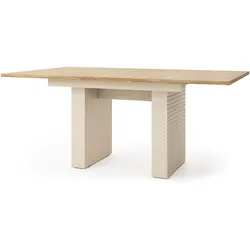 ESSTISCH Terra, Ausziehbarer Tisch 140-185/75 cm, Kaschmir/geölte Eiche