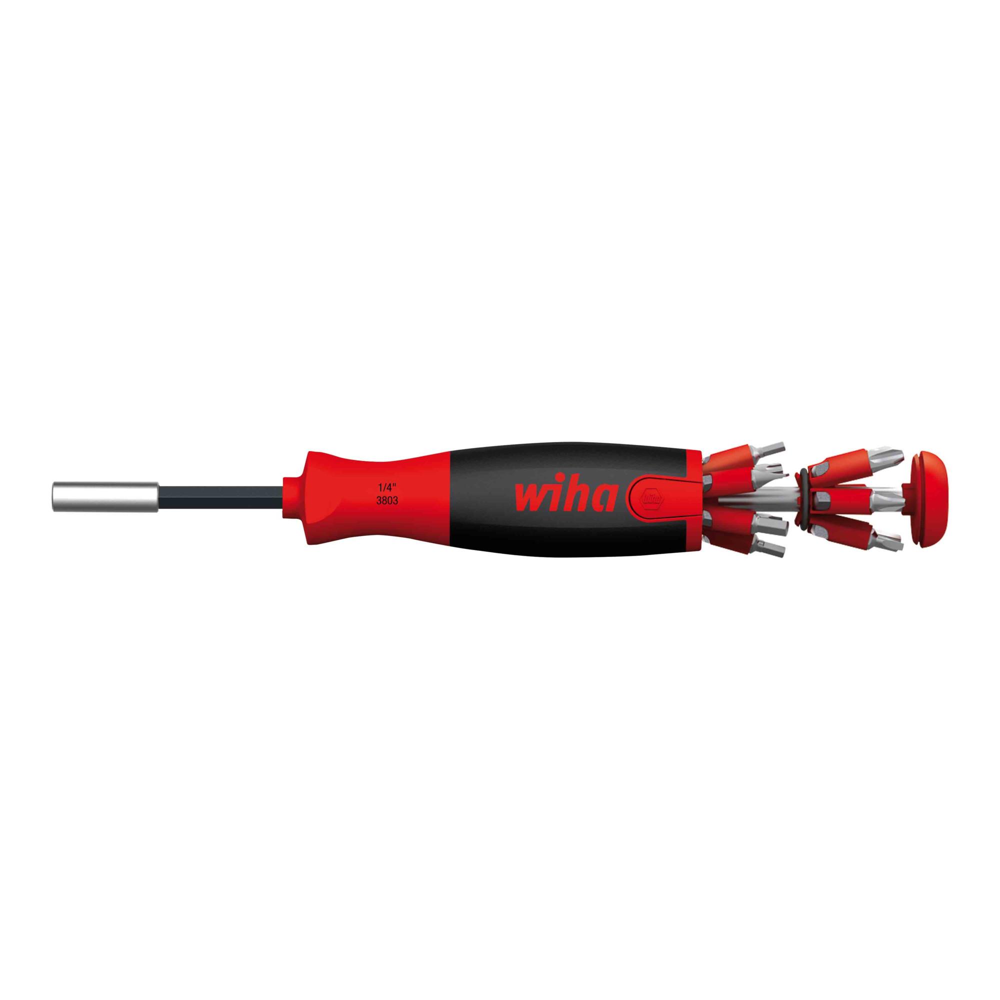 Wiha LiftUp 25 Schraubendreher mit Bit Magazin, magnetisch, 12 Bits, 38605)