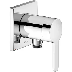 KEUCO IXMO Flat Einhebel-Brausemischer mit Schlauchanschluss, Rosette eckig, 59552010302, Farbe: Verchromt